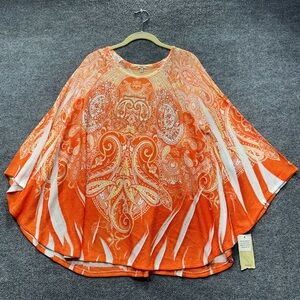 Ruby Rd. Paisley Print Poncho Top RB0136